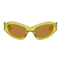 에크하우스 라타 Eckhaus Latta SSENSE Exclusive Yellow The Bug Sunglasses 242830F005004