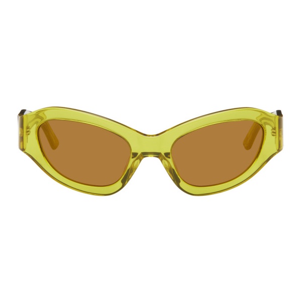  에크하우스 라타 Eckhaus Latta SSENSE Exclusive Yellow The Bug Sunglasses 242830F005004