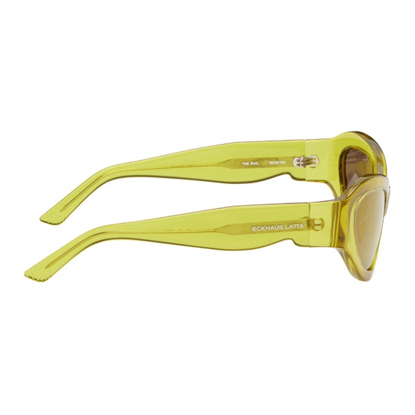  에크하우스 라타 Eckhaus Latta SSENSE Exclusive Yellow The Bug Sunglasses 242830F005004