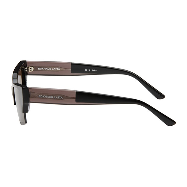  에크하우스 라타 Eckhaus Latta SSENSE Exclusive Black The Club Sunglasses 242830F005000