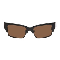 에크하우스 라타 Eckhaus Latta SSENSE Exclusive Black & Brown The Club Sunglasses 242830M134005