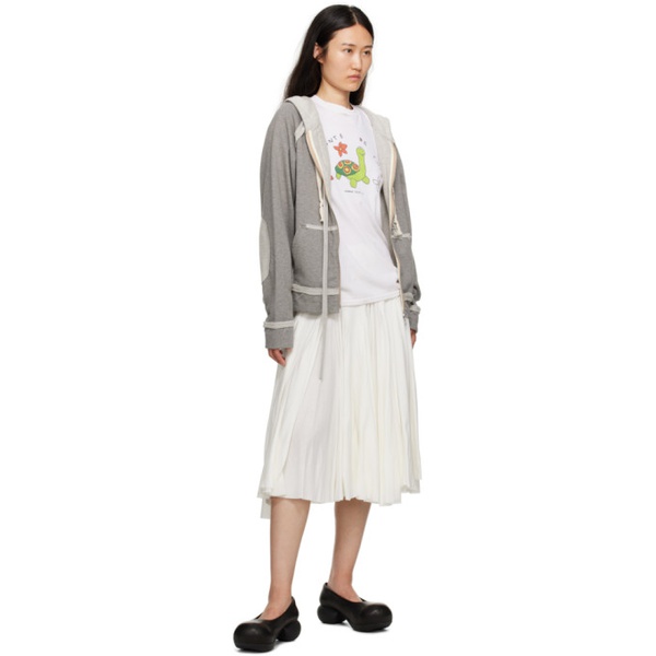  Edward Cuming White Paneled Skirt 232470F092001