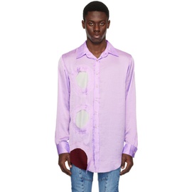 Edward Cuming Purple Cutout Shirt 241470M192012