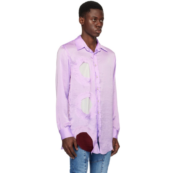  Edward Cuming Purple Cutout Shirt 241470M192012