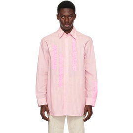 Edward Cuming Pink Striped Shirt 241470M192014