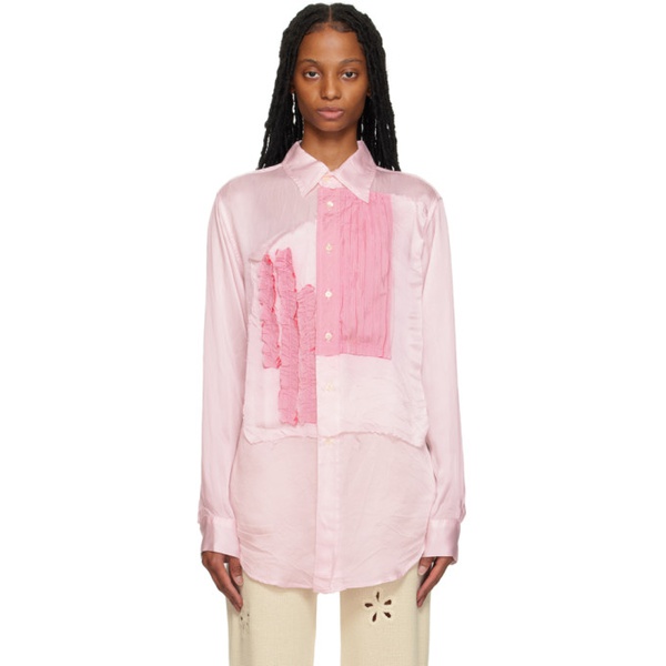  Edward Cuming Pink Paneled Shirt 231470F109000