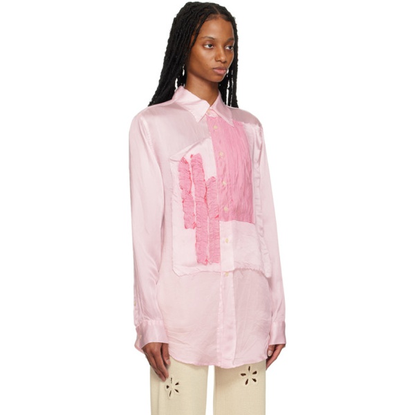  Edward Cuming Pink Paneled Shirt 231470F109000