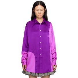 Edward Cuming Purple & Pink Paneled Shirt 232470F109000