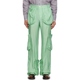Edward Cuming Green Cargo Pocket Trousers 232470M191002