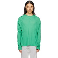 Edward Cuming Green Darted Long Sleeve T-Shirt 231470M213001