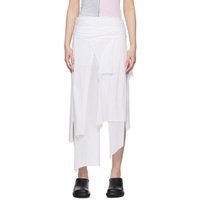 Edward Cuming White Layered Midi Skirt 231470F092000