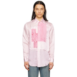 Edward Cuming Pink Process Collage Shirt 231470M192000