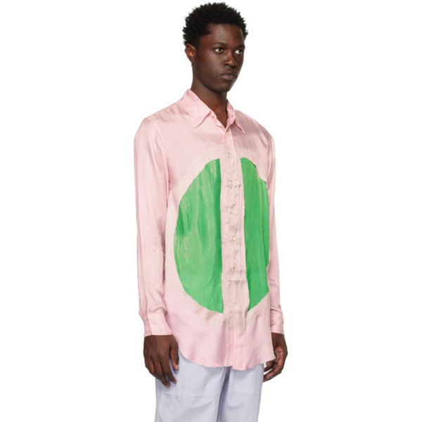  Edward Cuming Pink Paneled Shirt 231470M192005