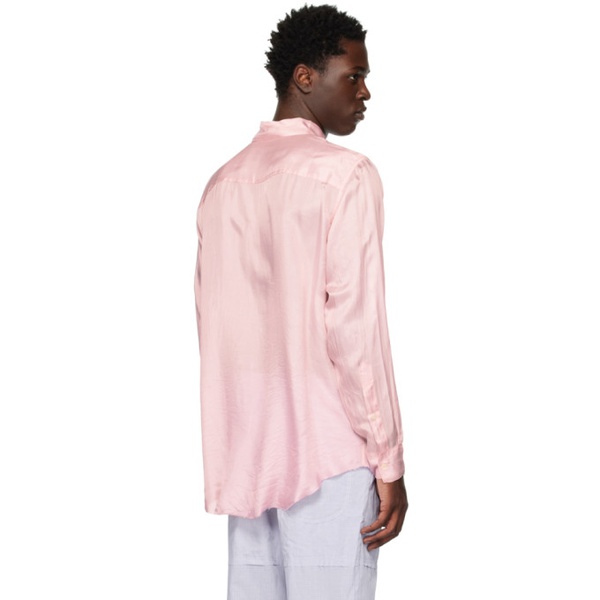  Edward Cuming Pink Paneled Shirt 231470M192005