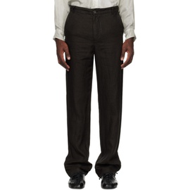 Edward Cuming Black Zip Trousers 231470M191000