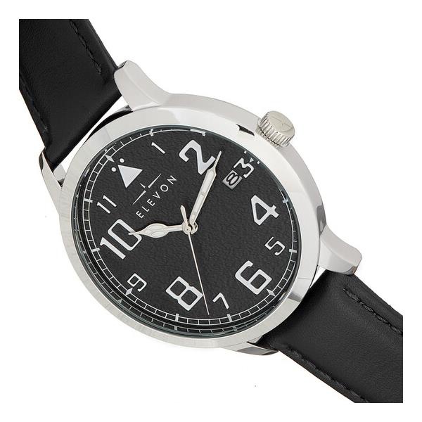  Elevon Sabre Quartz Black Dial Mens Watch ELE121-2