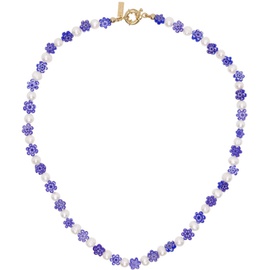 Eliou Blue & White Pearl Corinna Necklace 232424M145016