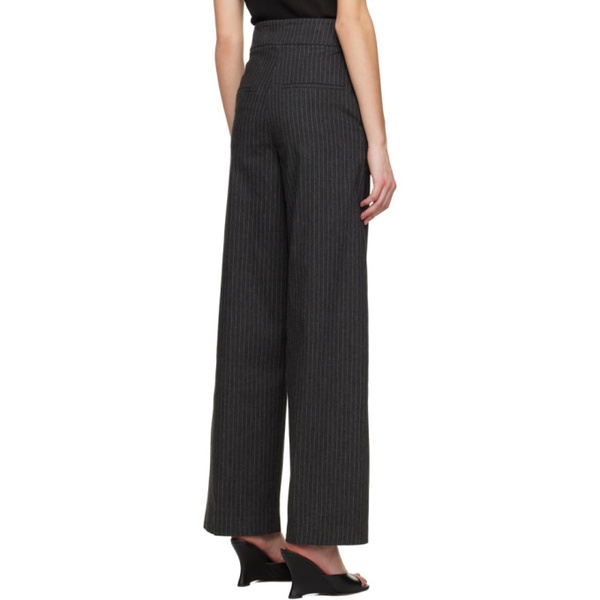  Elleme Gray Curved Stitched Trousers 222790F087001