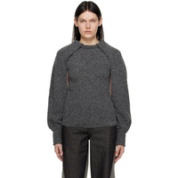 Elleme Gray Cut Out Sweater 222790F096001