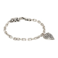 엠마누엘레 비꼬끼 Emanuele Bicocchi Silver Heart Bracelet 232883M142031