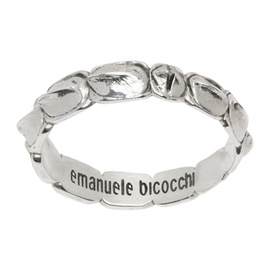 엠마누엘레 비꼬끼 Emanuele Bicocchi SSENSE Exclusive Silver Croc Ring 241883M147004