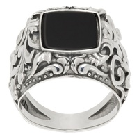 엠마누엘레 비꼬끼 Emanuele Bicocchi Silver Arabesque Chevalier Ring 241883M147007