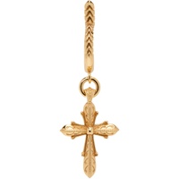 엠마누엘레 비꼬끼 Emanuele Bicocchi Gold Gothic Cross Single Earring 241883M144020