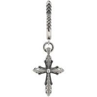 엠마누엘레 비꼬끼 Emanuele Bicocchi Silver Gothic Cross Single Earring 241883M144021