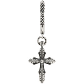 엠마누엘레 비꼬끼 Emanuele Bicocchi Silver Gothic Cross Single Earring 241883M144021