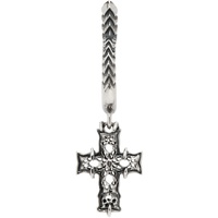 엠마누엘레 비꼬끼 Emanuele Bicocchi Silver Notre-Dame Cross Single Earring 241883M144015