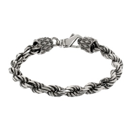 엠마누엘레 비꼬끼 Emanuele Bicocchi Silver Large Rope Chain Bracelet 241883M142028
