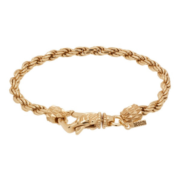  엠마누엘레 비꼬끼 Emanuele Bicocchi Gold Rope Chain Bracelet 241883M142022