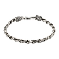 엠마누엘레 비꼬끼 Emanuele Bicocchi Silver Rope Chain Bracelet 241883M142021