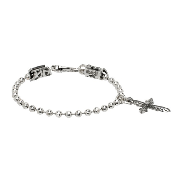  엠마누엘레 비꼬끼 Emanuele Bicocchi SSENSE Exclusive Silver Cross Charm Bracelet 241883M142005