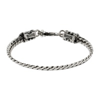 엠마누엘레 비꼬끼 Emanuele Bicocchi SSENSE Exclusive Silver Foxtail Link Bracelet 241883M142006