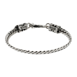 엠마누엘레 비꼬끼 Emanuele Bicocchi SSENSE Exclusive Silver Foxtail Link Bracelet 241883M142006