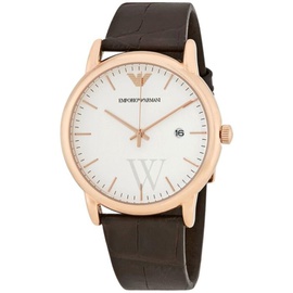 Emporio Armani MEN'S Luigi Leather White Dial AR2502