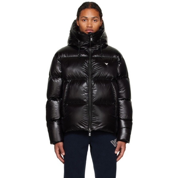  Emporio Armani Black Quilted Down Jacket 232951M178000