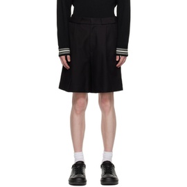 Emporio Armani Black Pleated Shorts 232951M191005