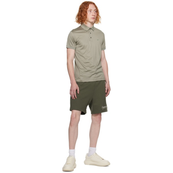  Emporio Armani Green Graphic Polo 232951M212005