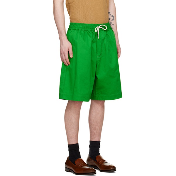  Emporio Armani Green Oversized Shorts 231951M193004