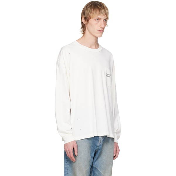  Enfants Riches Deprimes 오프화이트 Off-White Pocket Long Sleeve T-Shirt 241889M213016