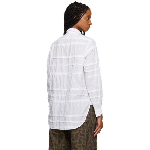  엔지니어드가먼츠 Engineered Garments White Embroidered Shirt 231175F109003