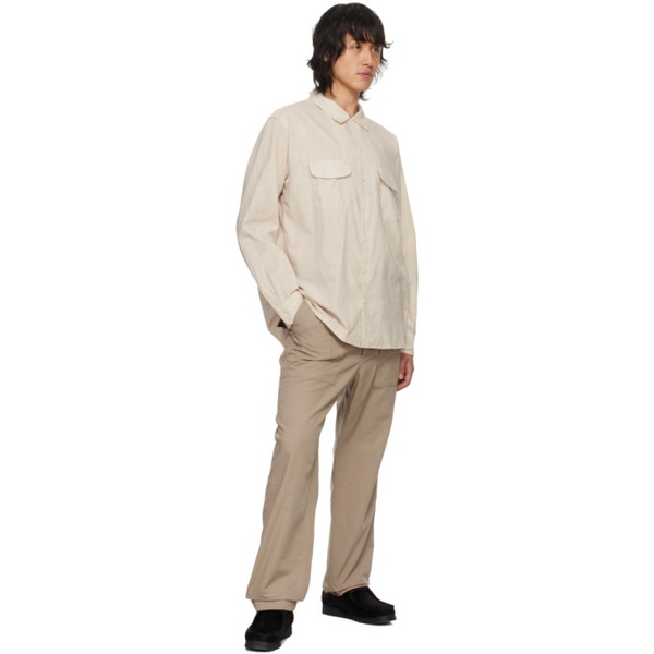  엔지니어드가먼츠 Engineered Garments Tan Drawstring Trousers 241175M191020