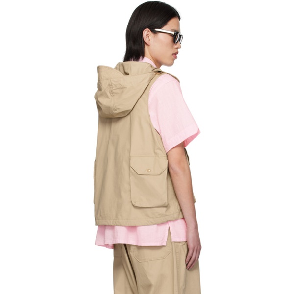  엔지니어드가먼츠 Engineered Garments Khaki Hooded Vest 241175M185007