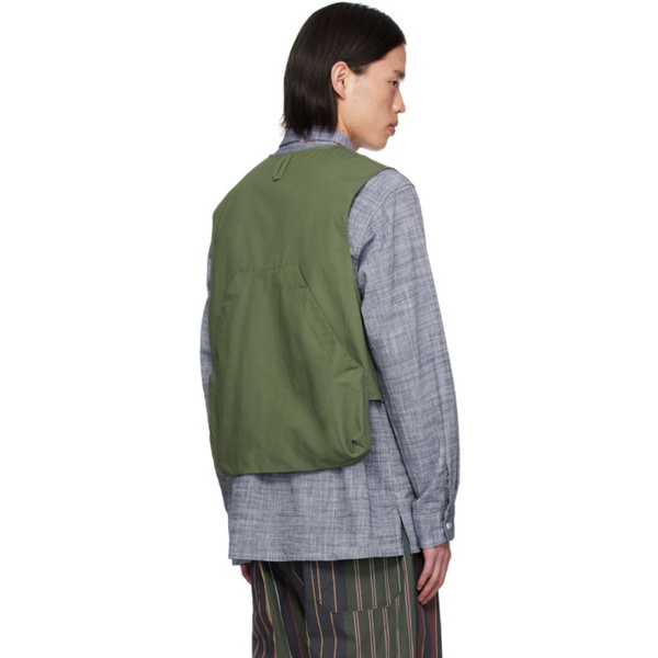  엔지니어드가먼츠 Engineered Garments Green Flap Pocket Vest 241175M185017