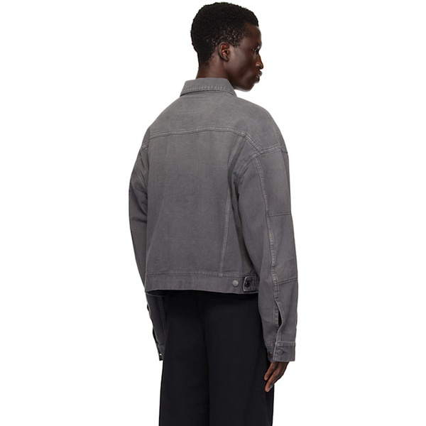  Entire Studios Gray Gem Denim Jacket 242940M177002