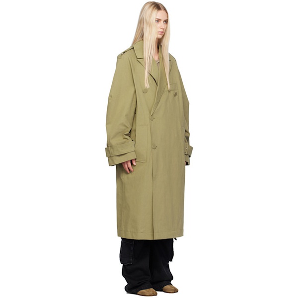 Entire Studios Khaki Double Breasted Trench Coat 242940F067000