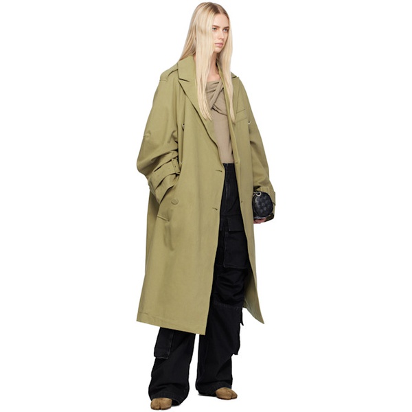  Entire Studios Khaki Double Breasted Trench Coat 242940F067000