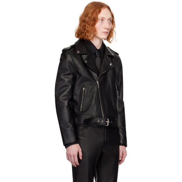  어니스트 더블유 베이커 Ernest W. Baker SSENSE Exclusive Black Leather Jacket 241600M181000